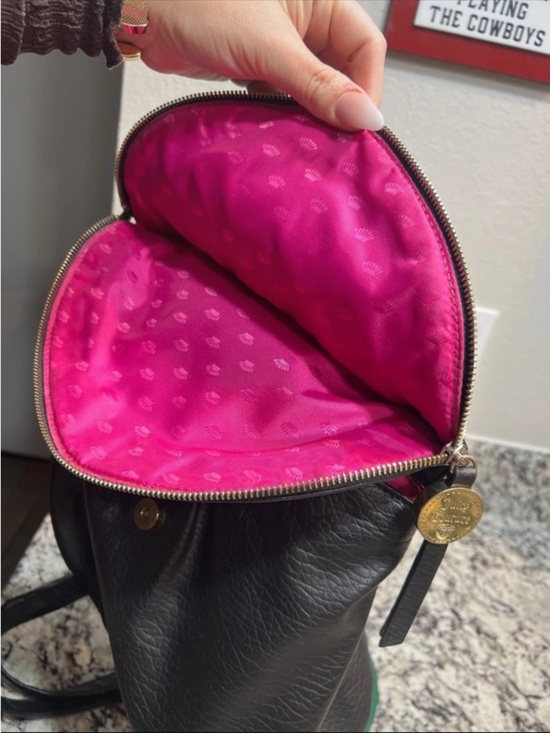 Juicy Couture Black Leather Flap Backpack with Gold Hardware main image 5